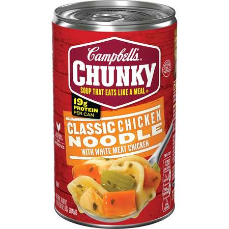 CAMPBELLS Campbell's Chunky Classic Chicken Noodle Easy Open Soup 18.6 oz., PK12 000003885